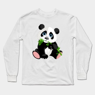 Panda cute funny T-shirt Long Sleeve T-Shirt